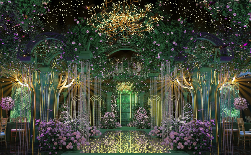 青湖路街道奇妙森林婚礼堂效果展示