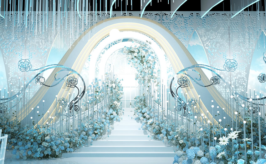 青湖路街道釡香烙馍村水晶厅效果展示